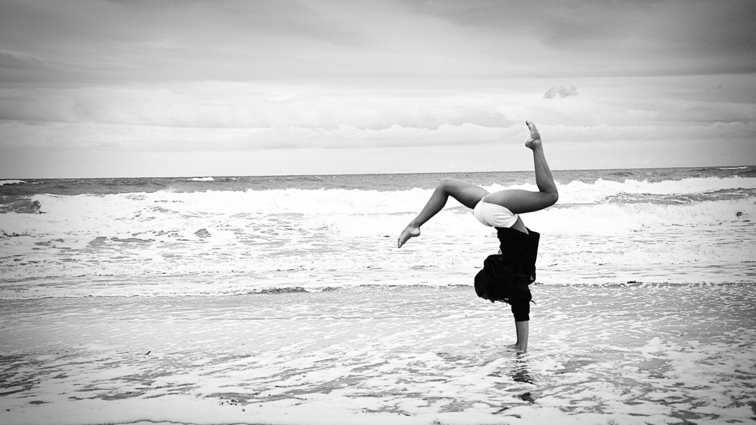 Handstand on the beach