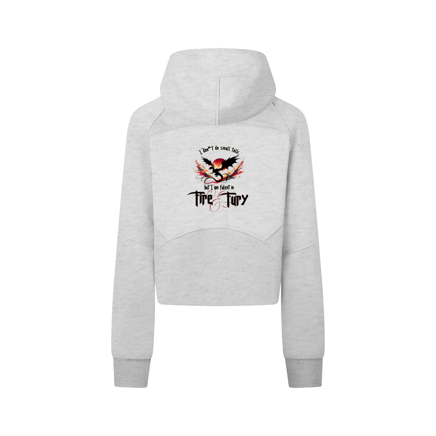 Cropped Zip-Through Hoodie