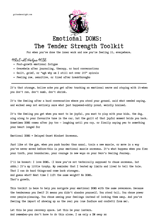 Emotional DOMs - The Tender Strength Toolkit