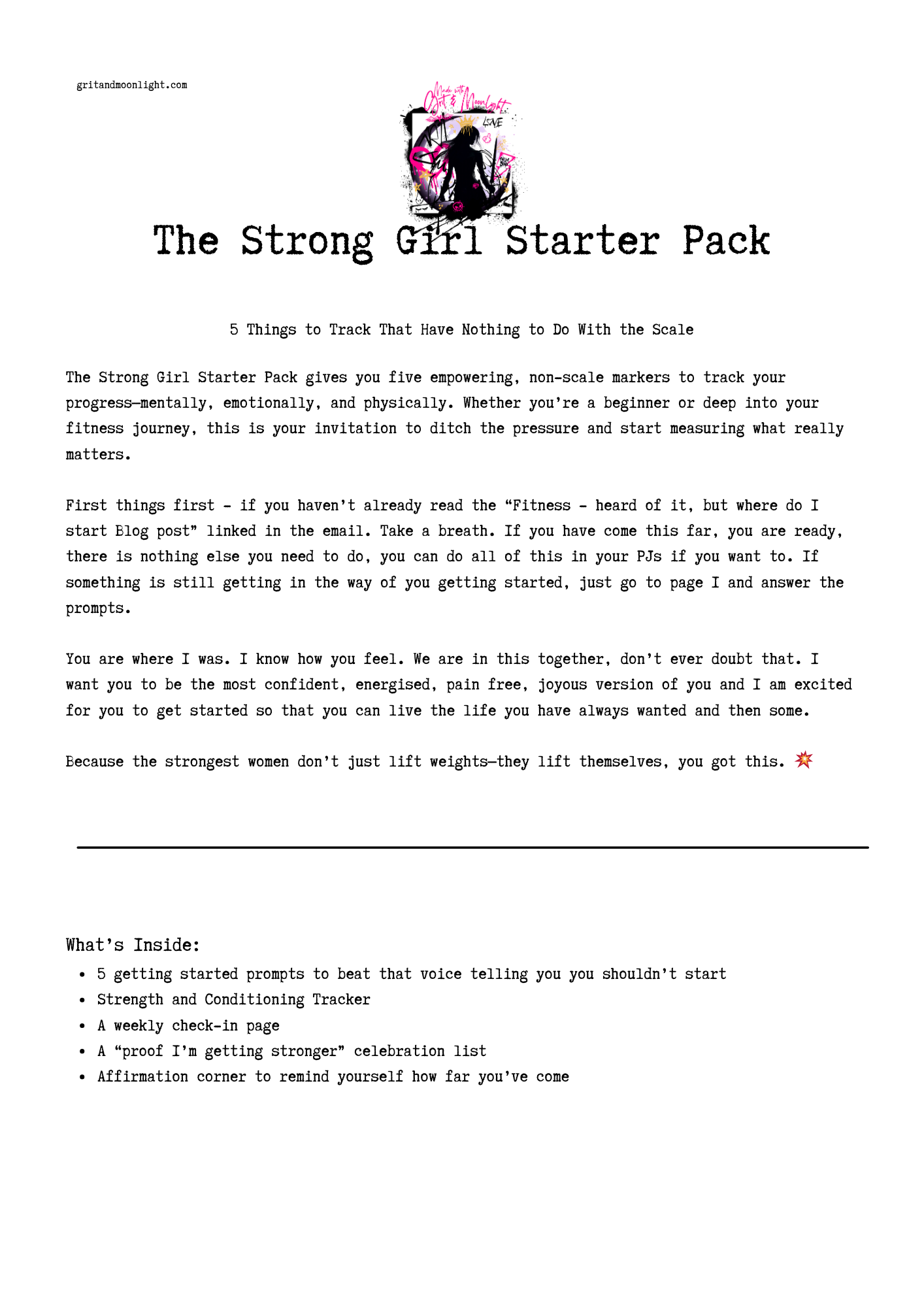 Strong Girl Toolkit – Your Starter Pack for Strength, Confidence & Self-Belief