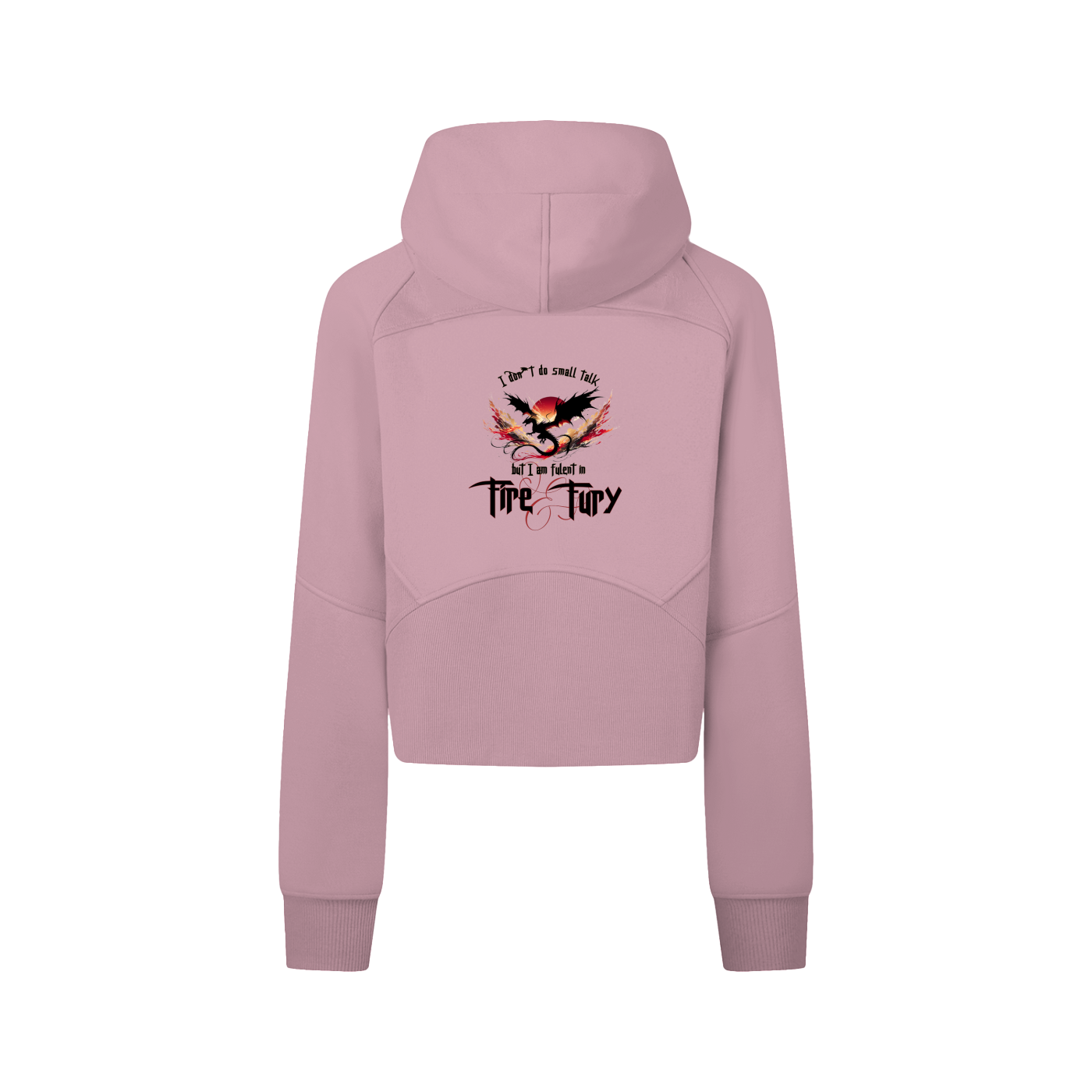 Cropped Zip-Through Hoodie