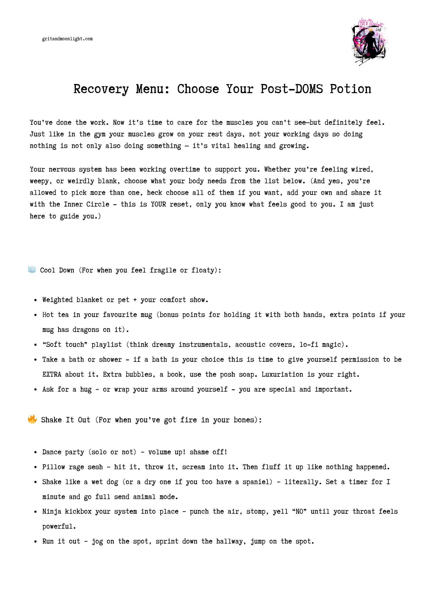 Emotional DOMs - The Tender Strength Toolkit