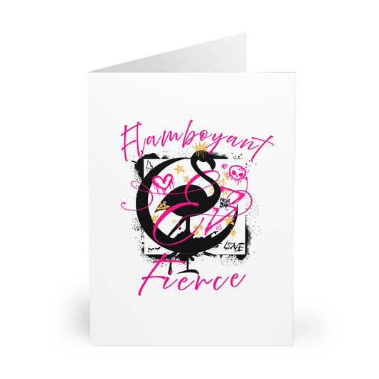 Flamboyant & Fierce Greeting Cards (5 Pack) - Perfect for sending someone some love mail.