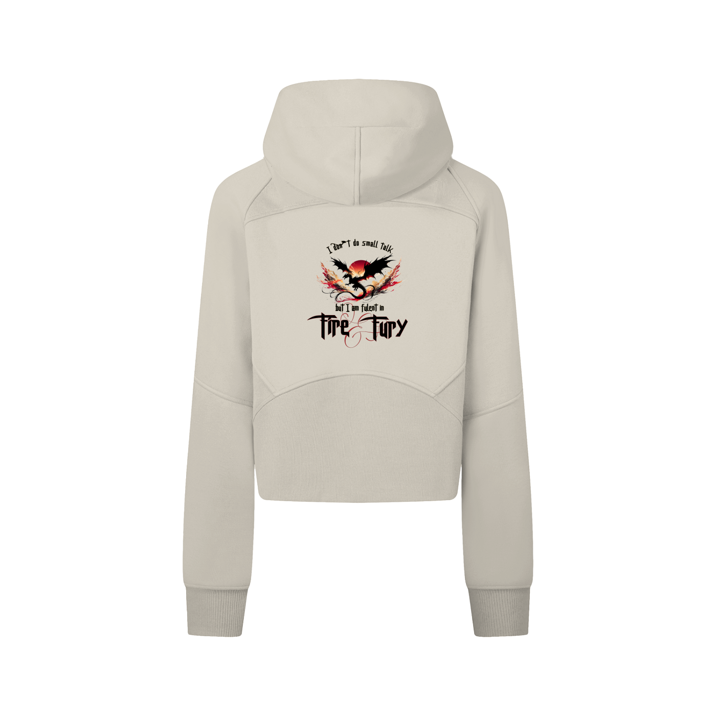 Cropped Zip-Through Hoodie